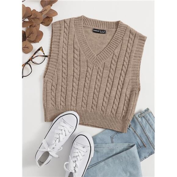 Variété Boutique Sweaters - Cable Knit Sweater Vest